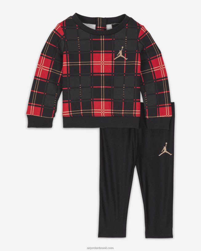 Crianças Conjunto De Legging Xadrez Com Brilho Jordan Flight 42484e1890air Jordan