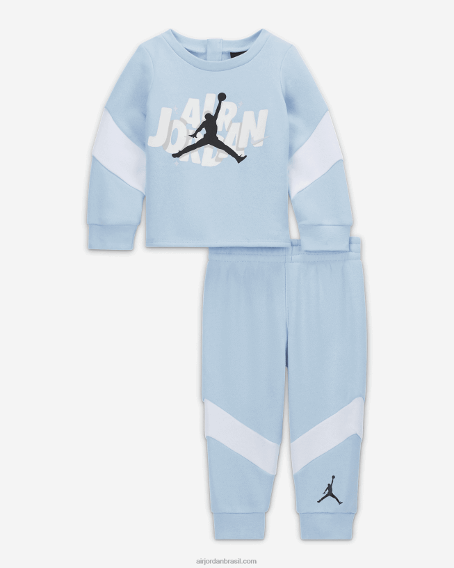 Crianças Conjunto De Tripulação Jordan Air Cool 42484e1725 Gelo Azul Air Jordan