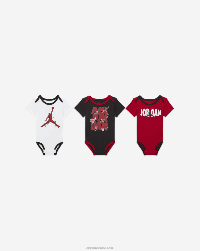 Crianças Conjunto De 3 Bodys Jordan Playground 42484e1922air Jordan