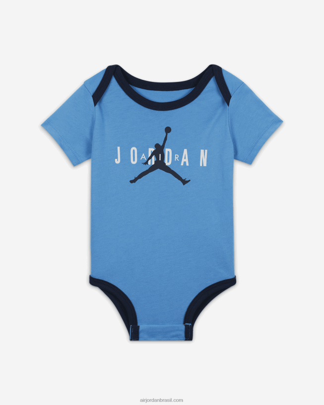 Conjunto Infantil De Body E Chapéu Bucket Jordan Jumpman 42484e474 Universidade Azul Air Jordan