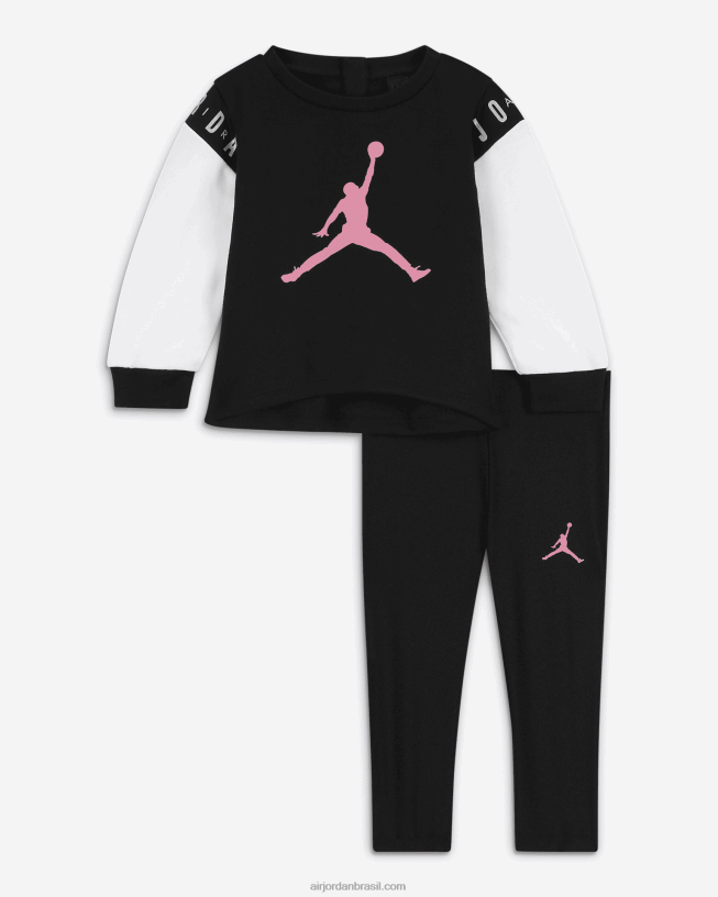 Crianças Conjunto De Leggings Jordan Holiday Shine 42484e1360 Preto Air Jordan