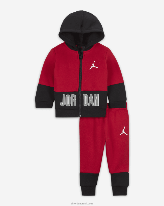 Crianças Conjunto De Moletom Com Zíper Completo Jordan Baseline 42484e1299air Jordan