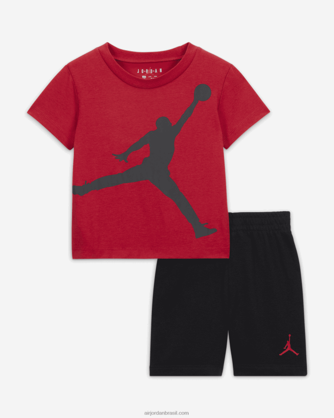 Conjunto Infantil De Short Jumbo Jumpman Jordan 42484e756 Preto Air Jordan