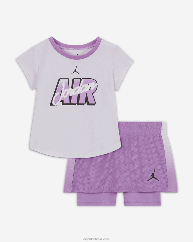 Conjunto Infantil Jordan Air-ress Skort 42484e1364 Rush Fúcsia Air Jordan