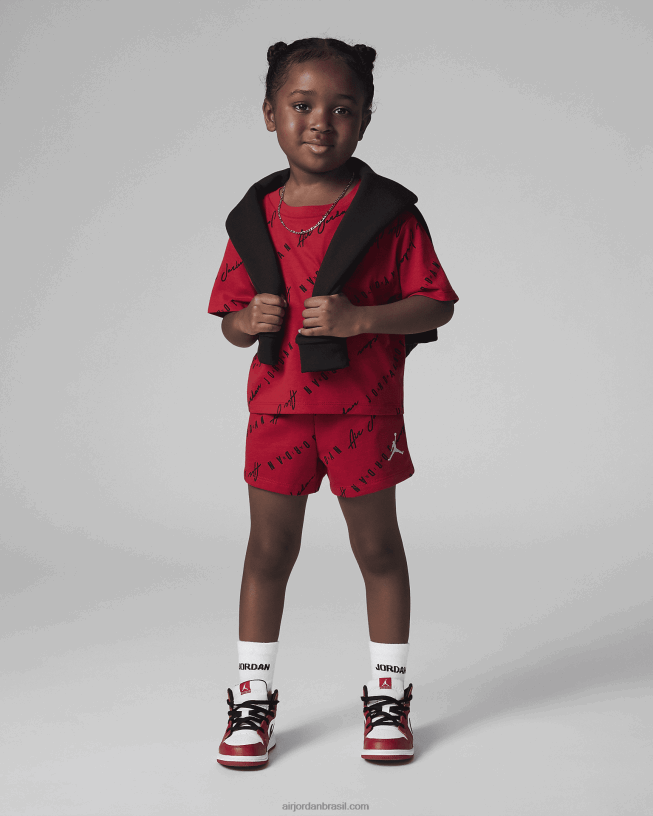 Conjunto Infantil Estampado Jordan Essentials 42484e429 Ginásio Vermelho Air Jordan