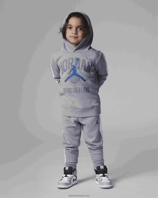 Conjunto Infantil De Calças Jordan Gym 23 42484e452 Cimento Cinza Air Jordan