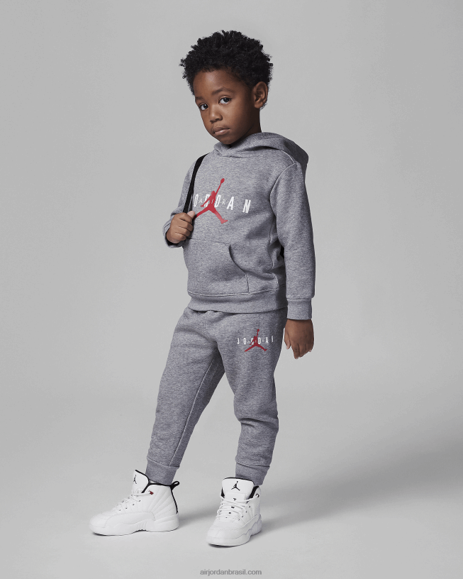 Conjunto Infantil Moletom Com Capuz E Jogger Jordan Jumpman 42484e335 Urze Carbono Air Jordan