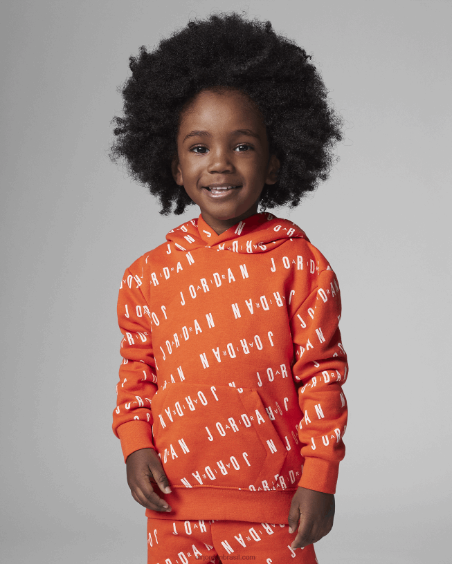 Moletom Infantil Com Capuz Estampado Jordan Essentials 42484e1012 Time Laranja Air Jordan