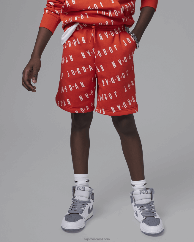 Crianças Short Estampado Jordan Jumpman Essentials 42484e1463 Time Laranja Air Jordan