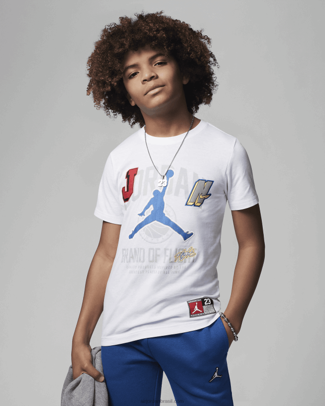 Camiseta Infantil Jordan Gym 23 42484e1321 Branco Air Jordan