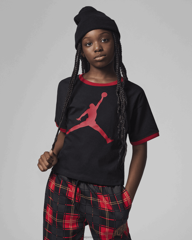 Camiseta Infantil Ringer Jordan Essentials 42484e349 Preto Air Jordan