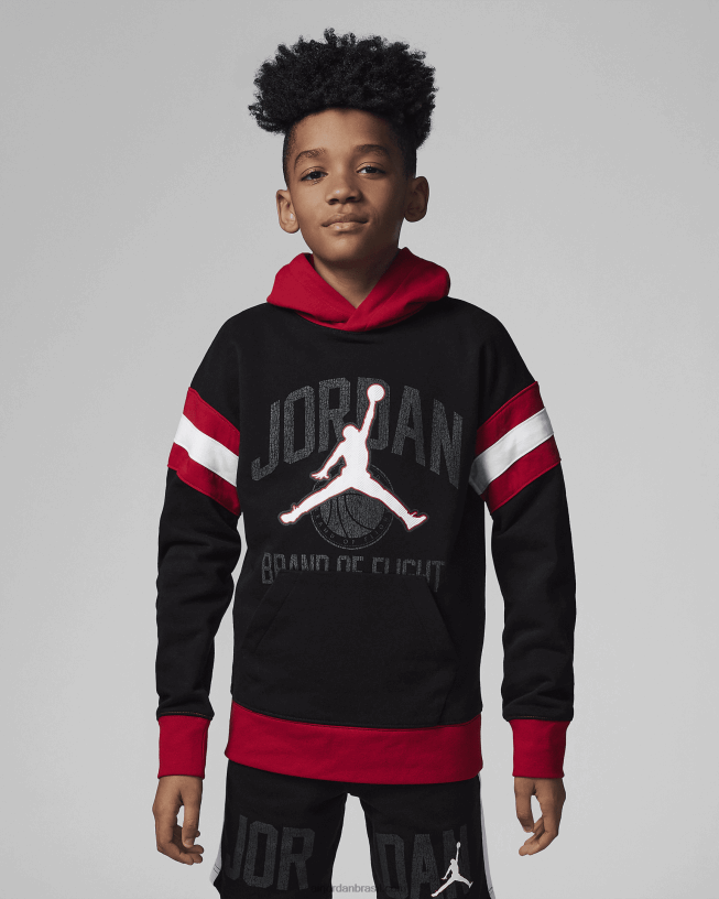 Crianças Moletom Com Capuz Jordan Gym 23 42484e1430 Preto Air Jordan