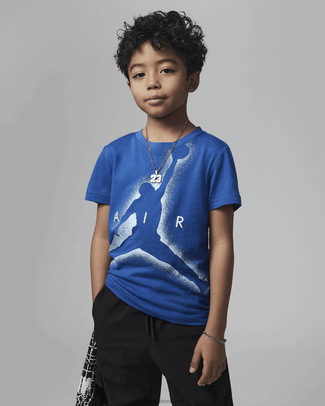 Camiseta Infantil Jumpman Jordan Flight Essentials 42484e1335 Azul Verdadeiro Air Jordan