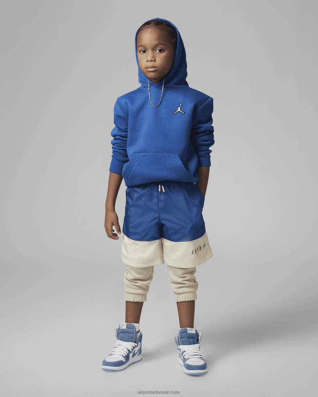 Short Infantil De Tecido Jordan Jumpman Essentials 42484e762 Azul Verdadeiro Air Jordan