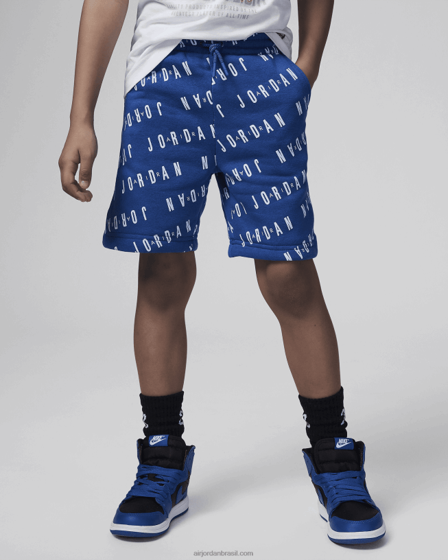 Short Estampado Infantil Jordan Jumpman Essentials 42484e961 Azul Verdadeiro Air Jordan