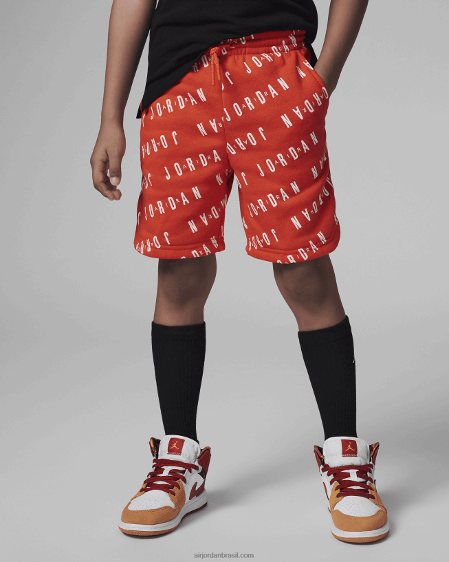 Crianças Short Estampado Jordan Jumpman Essentials 42484e962 Time Laranja Air Jordan