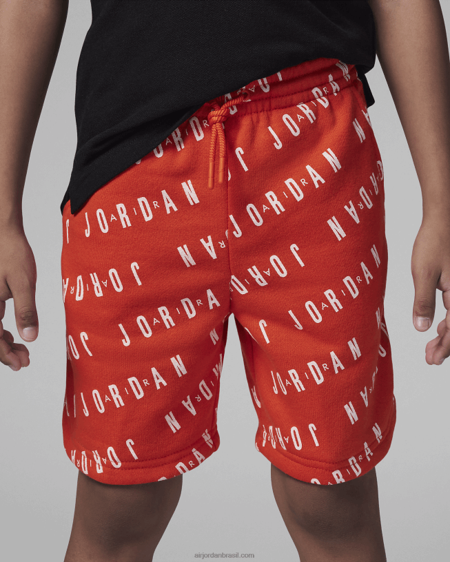 Crianças Short Estampado Jordan Jumpman Essentials 42484e962 Time Laranja Air Jordan