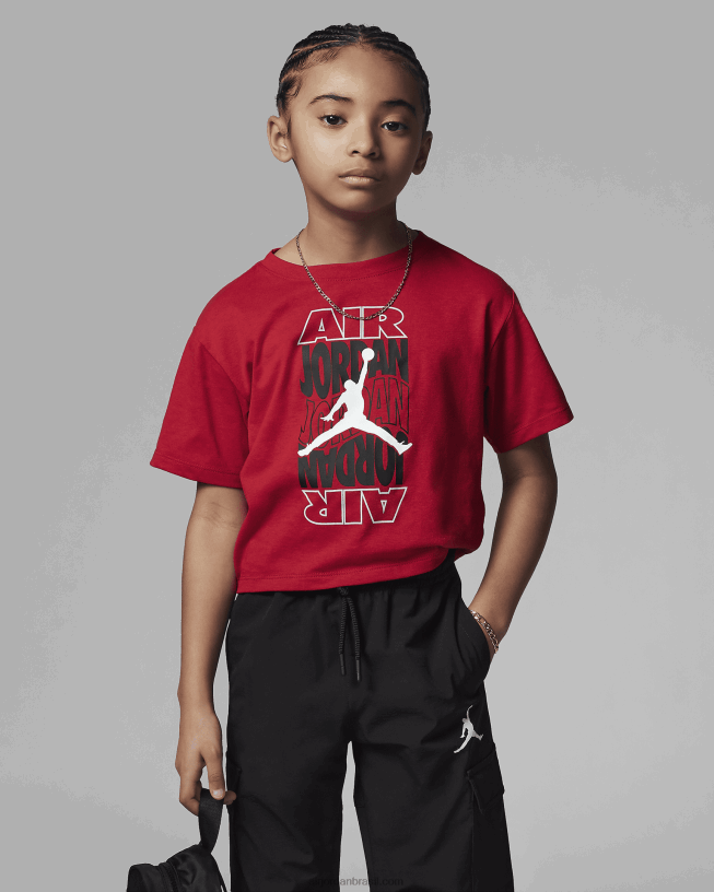 Camiseta Infantil Jordan New Wave 42484e1246 Ginásio Vermelho Air Jordan