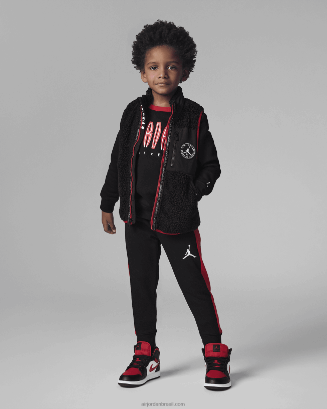 Conjunto Infantil De Lã Jordan Mj Mvp 42484e1066 Preto Air Jordan