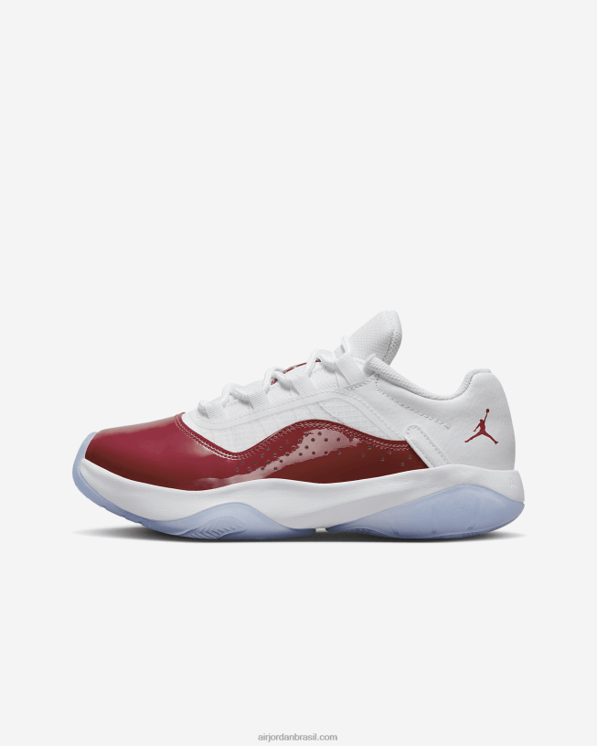 Crianças Air Jordan 11 Cm Pés Baixo 42484e993 Branco/preto/vermelho Ginásio Air Jordan