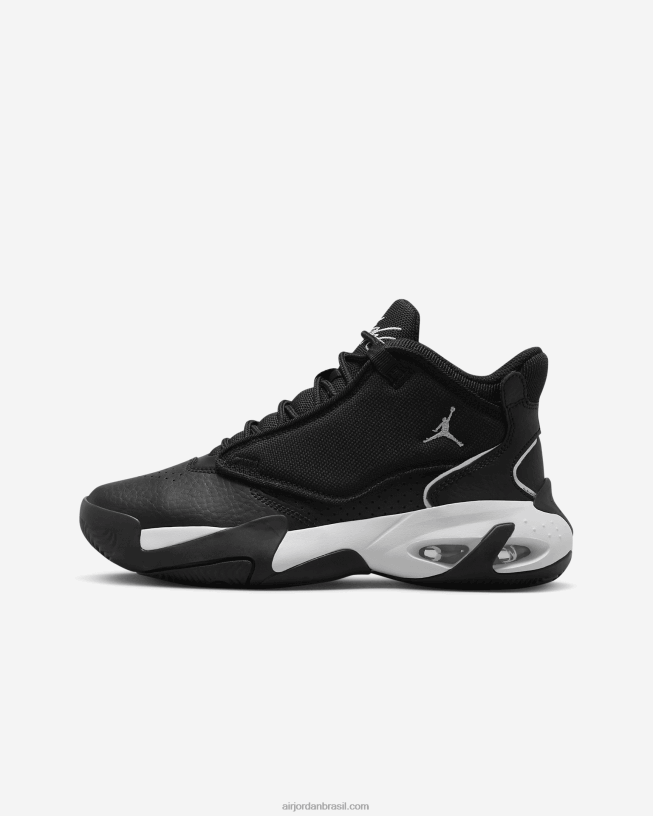 Crianças Jordan Max Aura 4 42484e1076 Preto/branco/prata Metálico Air Jordan