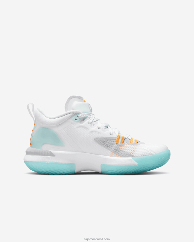 Crianças Sião 1 42484e760 Branco/laranja Laser/turquesa Dinâmico/preto Air Jordan