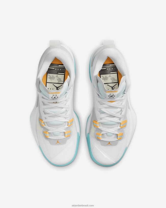 Crianças Sião 1 42484e760 Branco/laranja Laser/turquesa Dinâmico/preto Air Jordan