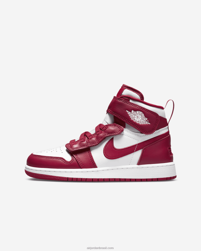 Crianças Air Jordan 1 Oi Flyease 42484e223 Cardeal Vermelho/branco Air Jordan