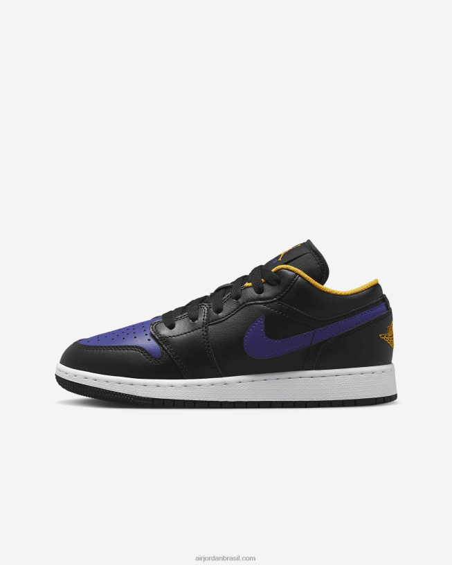 Crianças Air Jordan 1 Baixo 42484e744 Preto/taxi/dark Concord Air Jordan