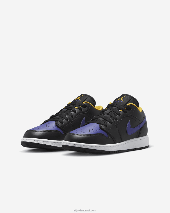 Crianças Air Jordan 1 Baixo 42484e744 Preto/taxi/dark Concord Air Jordan