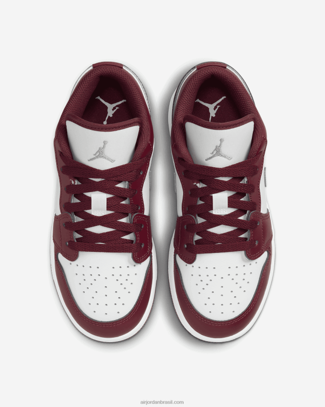 Crianças Air Jordan 1 Baixo 42484e745 Cerejeira Vermelho/branco/cinza Cimento Air Jordan