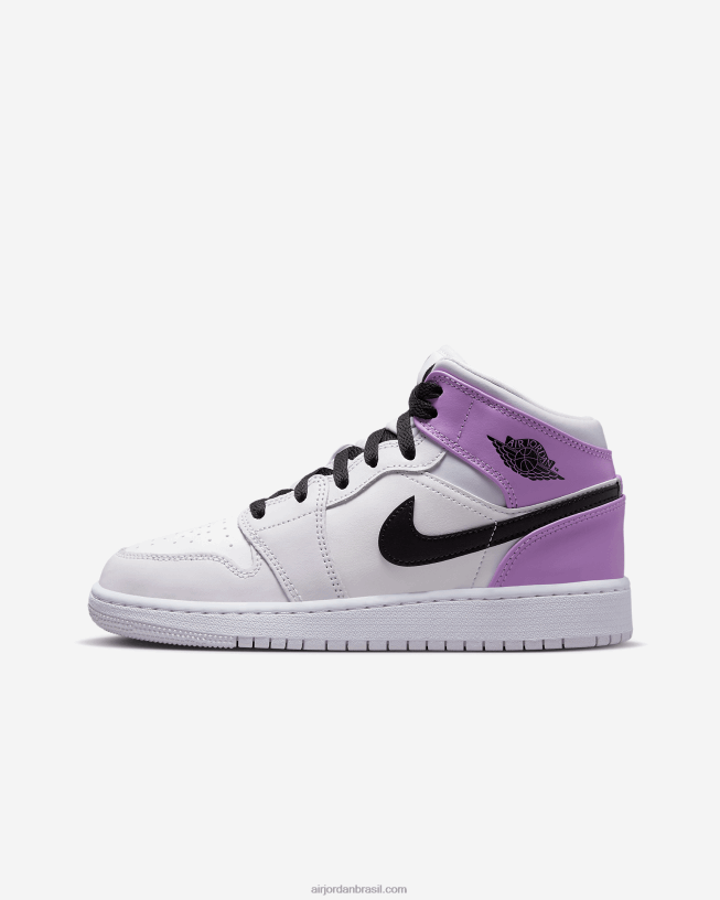 Crianças Air Jordan 1 Miados 42484e267 Mal Uva/branco/rushia Fúcsia/preto Air Jordan