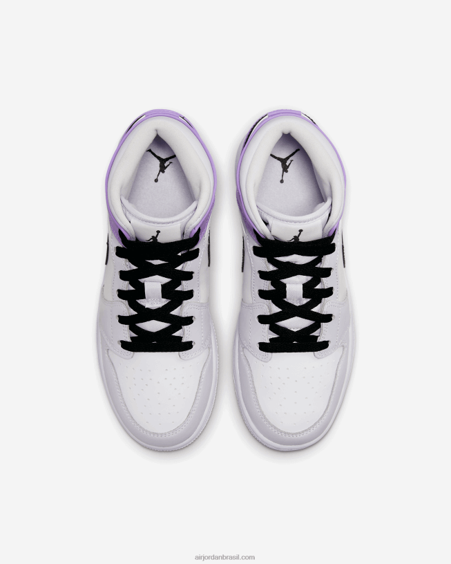 Crianças Air Jordan 1 Miados 42484e267 Mal Uva/branco/rushia Fúcsia/preto Air Jordan