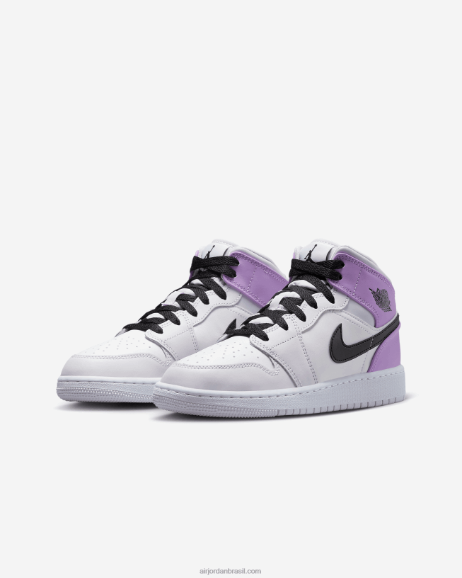 Crianças Air Jordan 1 Miados 42484e267 Mal Uva/branco/rushia Fúcsia/preto Air Jordan