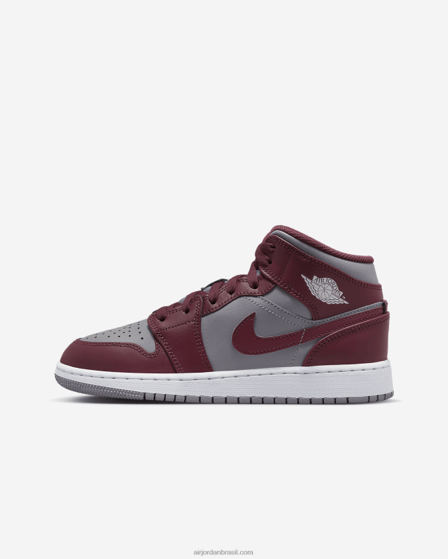 Crianças Air Jordan 1 Miados 42484e269 Cerejeira Vermelho/ Cimento Cinza/branco Air Jordan