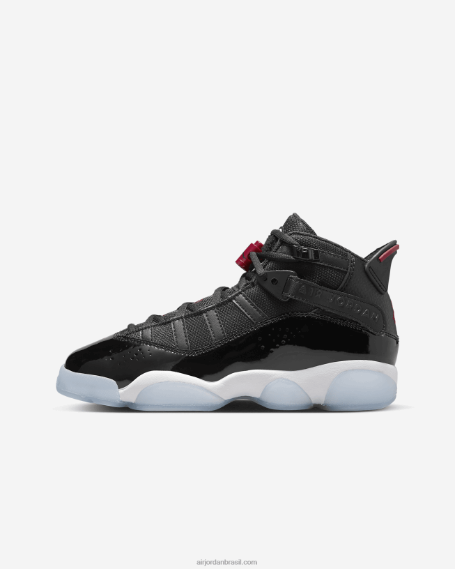 Crianças Jordan 6 Anel 42484e471 Preto/branco/vermelho Ginásio Air Jordan