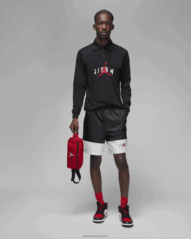 Homens Fundamentos Da Jordânia 42484e1224 Preto/branco/vermelho Ginásio Air Jordan