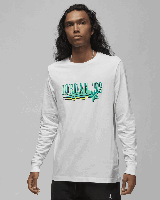 Homens Marca Jordan 42484e585 Branco/netuno Verde Air Jordan