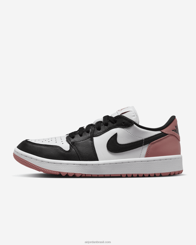 Homens Air Jordan 1 Baixo G 42484e197 Branco/rosa Ferrugem/preto Air Jordan