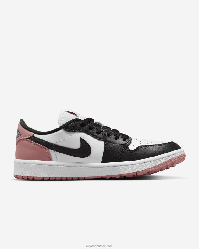 Homens Air Jordan 1 Baixo G 42484e197 Branco/rosa Ferrugem/preto Air Jordan