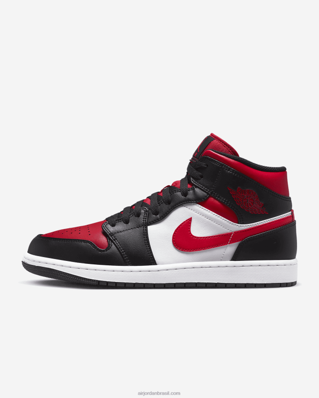 Homens Air Jordan 1 Miados 42484e203 Preto/branco/vermelho Fogo Air Jordan