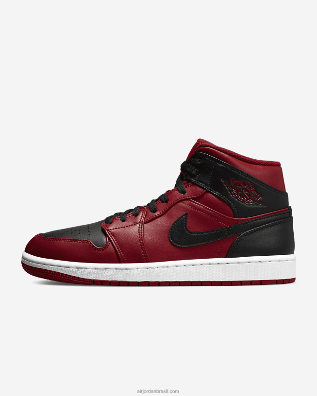 Homens Air Jordan 1 Meados 42484e207 Academia Vermelho/branco/preto Air Jordan