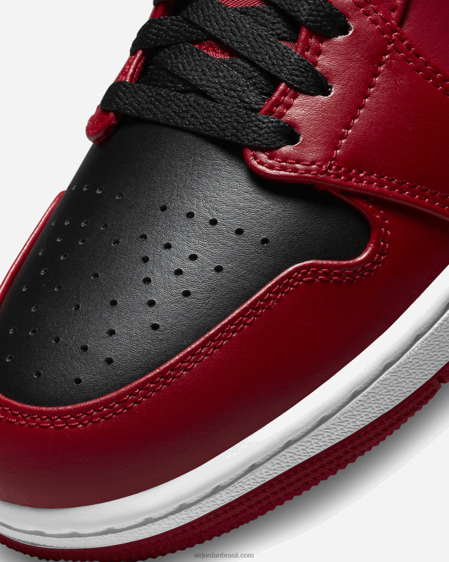 Homens Air Jordan 1 Meados 42484e207 Academia Vermelho/branco/preto Air Jordan