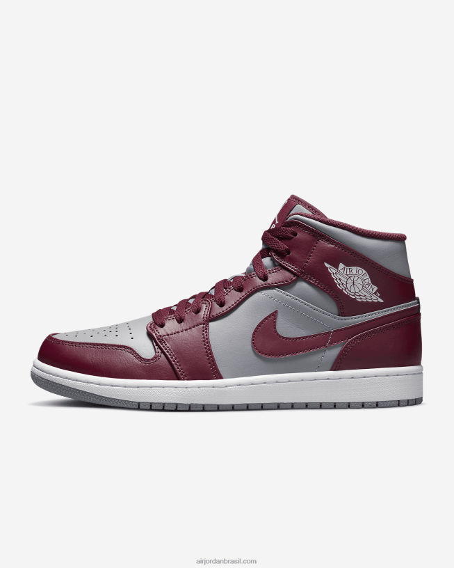 Homens Air Jordan 1 Meados 42484e6 Cerejeira Vermelho/cimento Cinza/branco Air Jordan