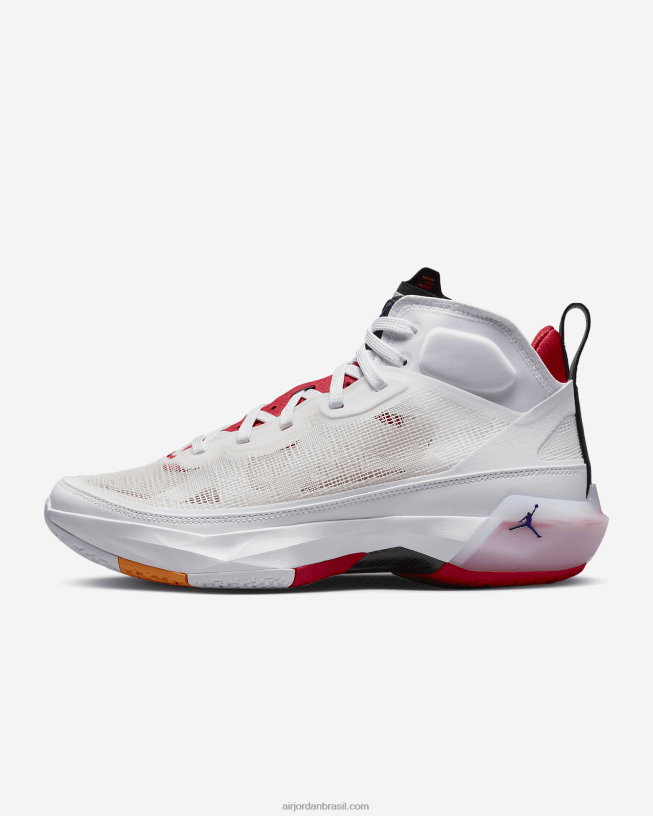 Homens Air Jordan Xxxvii 42484e246 Branco/prata Claro/preto/vermelho Verdadeiro Air Jordan