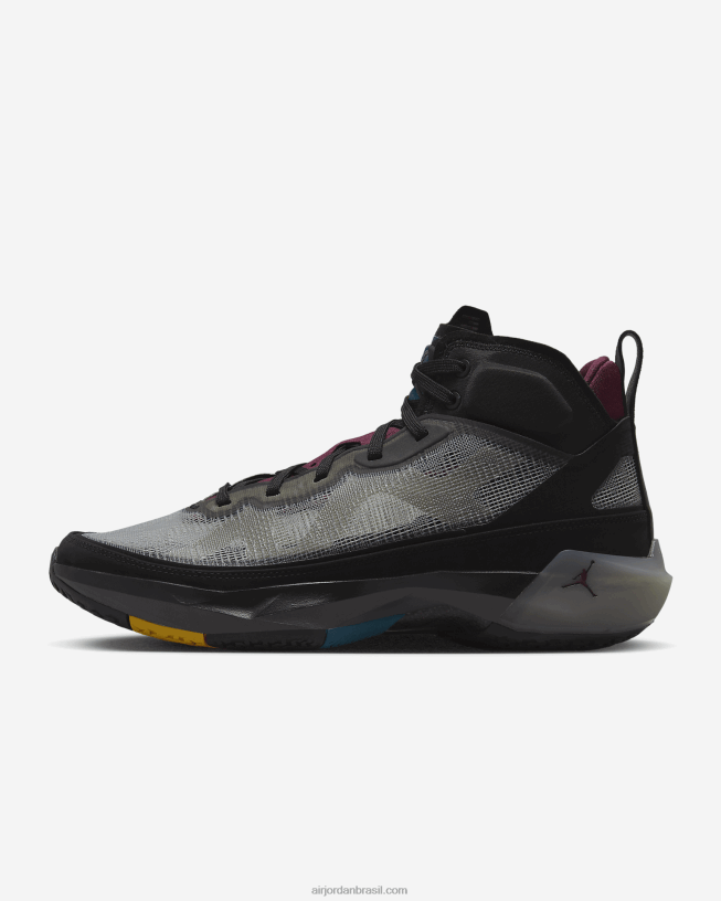 Homens Air Jordan Xxxvii 42484e247 Preto/névoa Da Meia-noite/ouro Midas/bordeaux Air Jordan