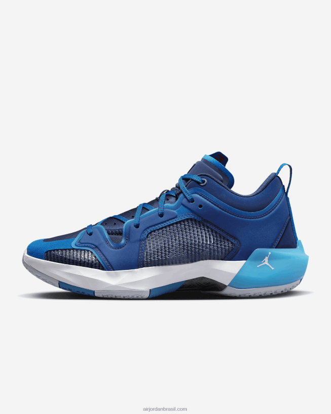 Homens Air Jordan Xxxvii Baixo 42484e214 Azul Militar/marinha Meia-noite/verdadeiro Vermelho/branco Air Jordan