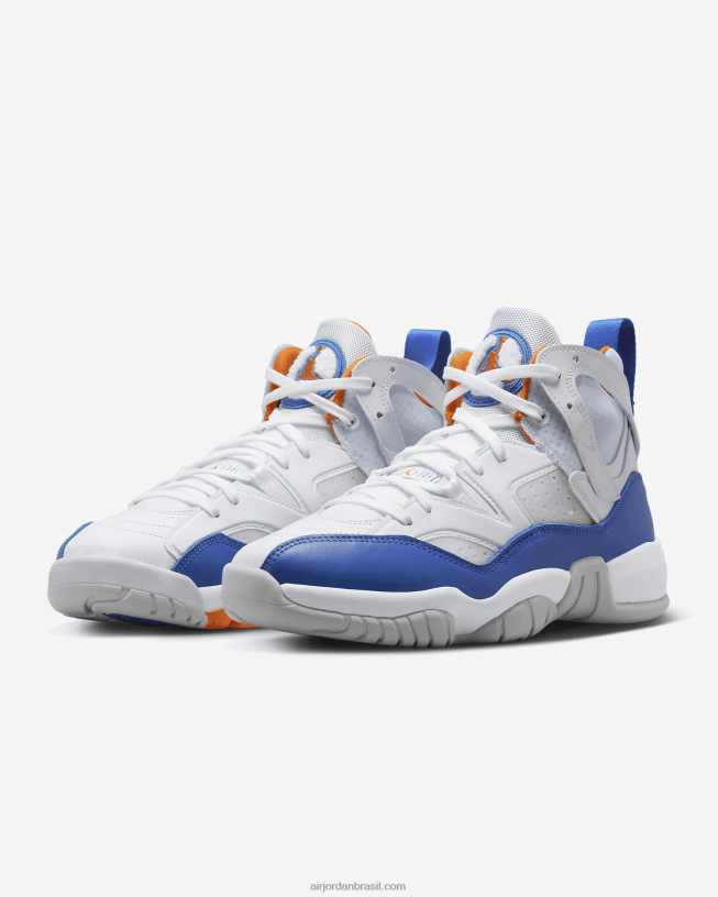 Homem Jumpman Dois Trey 42484e983 Branco/laranja De Segurança/branco/hiper Real Air Jordan