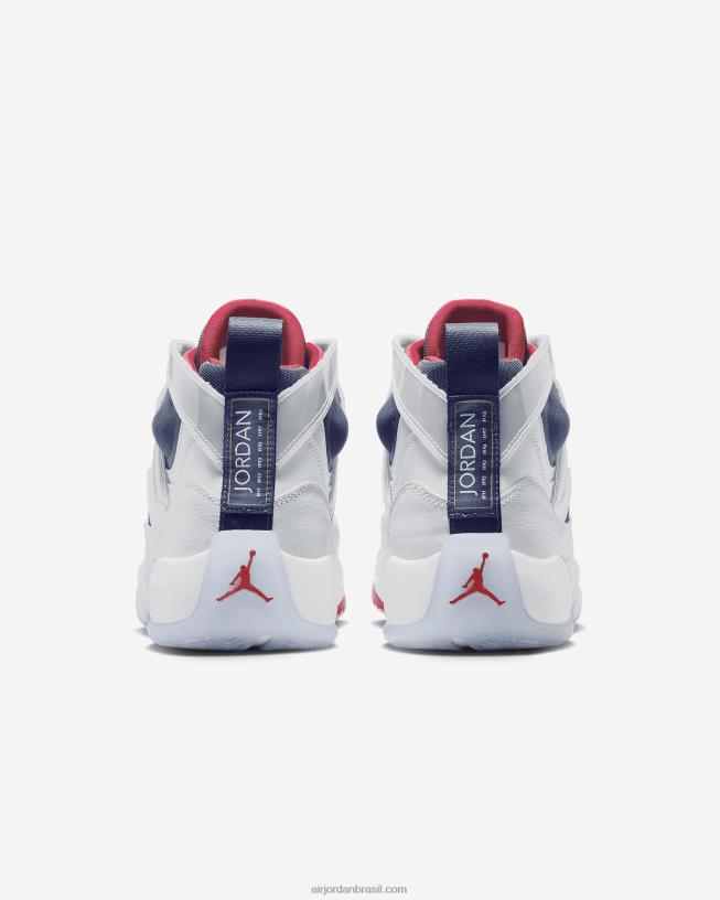 Homem Jumpman Dois Trey 42484e986 Branco/vermelho Universitário/platina Pura/marinha Meia-noite Air Jordan