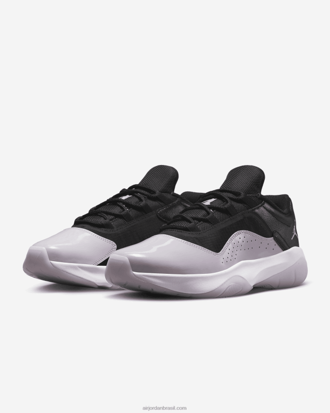 Feminino Air Jordan 11 Cm Pés Baixo 42484e149 Preto/branco/lilás Gelado Air Jordan